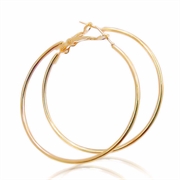 Creol - hoop. Forgyldt. 80 mm. 1 par